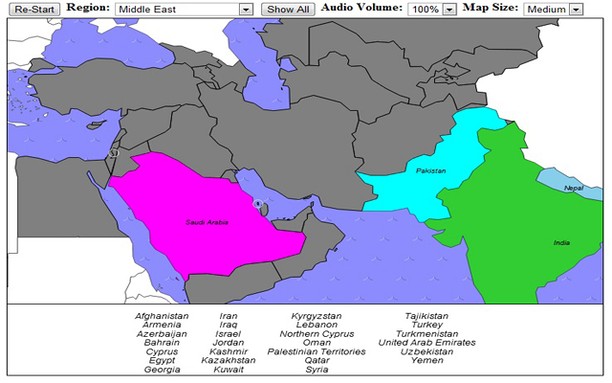 World map learner