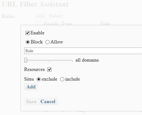 URL Filter Assistant
