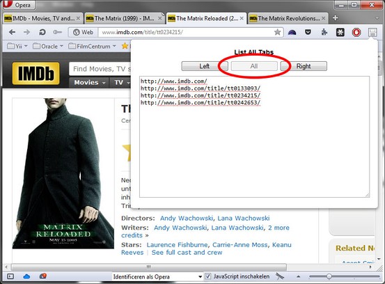 List All Tabs