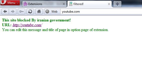Iran Filtering Page Remover