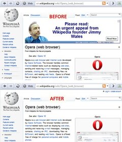 Hide Wikipedia Donation Banner