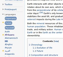 Wikipedia+ Language Bubble