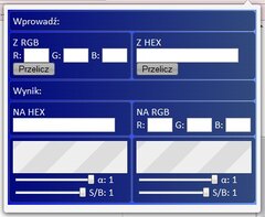 RGB/HEX konwerter