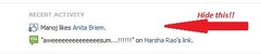 Disable FB Recent Activity