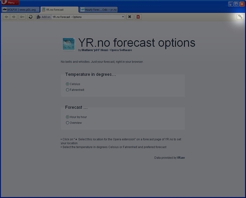 YR.no forecast