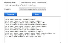 Meta Tag Genetrator
