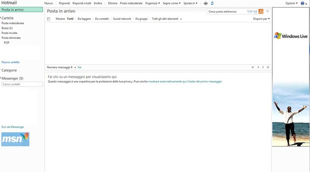 Hide Hotmail ads