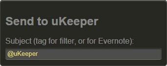 Send to uKeeper