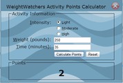 WW Activity Points Calculator