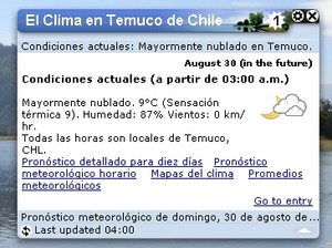 El Clima en Temuco de Chile