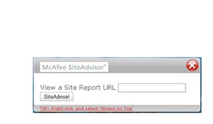 UnOfficial McAfee SiteAdvisor Widget