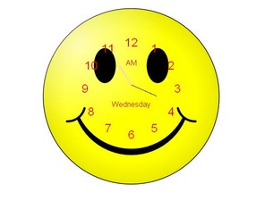 Smiley clock