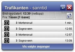 Trafikanten sanntid