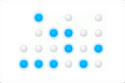 Blue Binary Clock