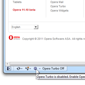 Opera Turbo button