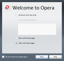 Startup dialog skin