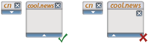 Relative button position
