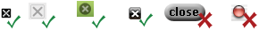 Icons with similar symbols showing consistency