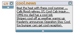A minimized and normal state of the same widget