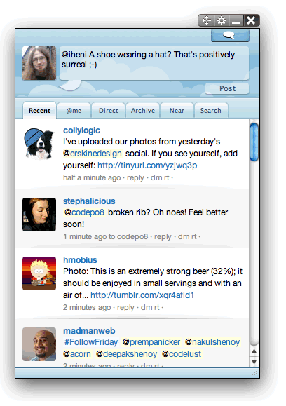 Widget control buttons Widget control buttons