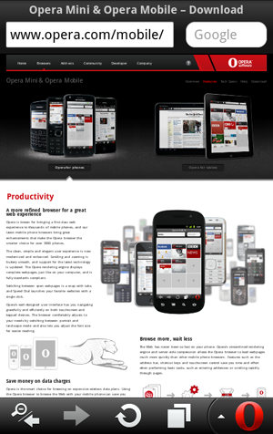 The new Opera Mobile 11.1