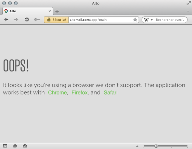 Alto's 'OOPS!' served to Opera users