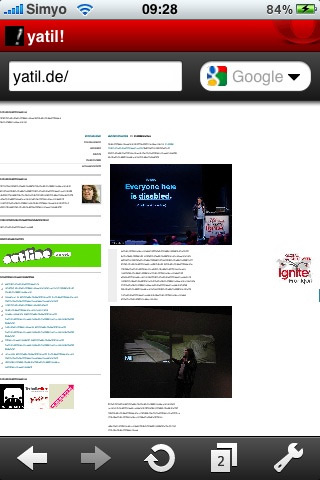 Web page rendered