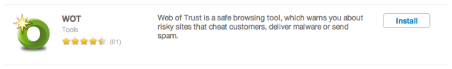 Opera 11 Web of Trust extension
