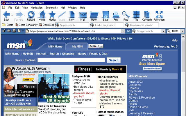 MSN in Opera 7