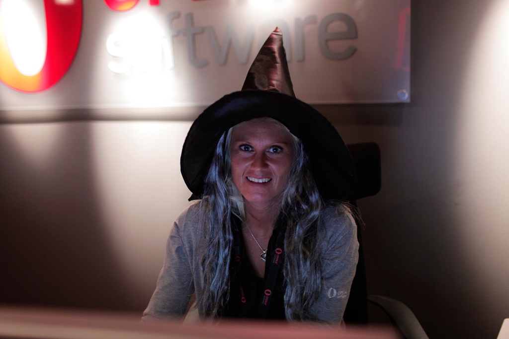 Receptionist as a witch