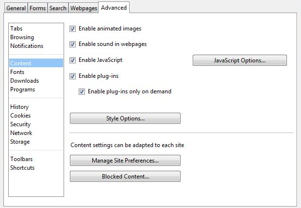 Click to activate plugins