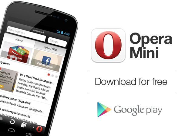 Download Opera Mini from the Google Play Store