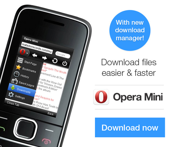 Download New Opera Mini with download manager