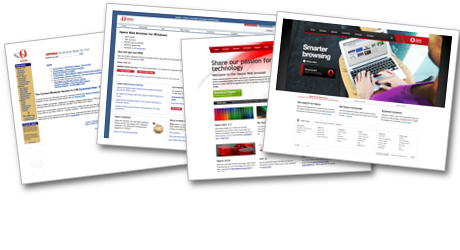 opera.com in 1999, 2003, 2009 and 2013